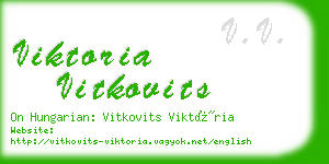 viktoria vitkovits business card